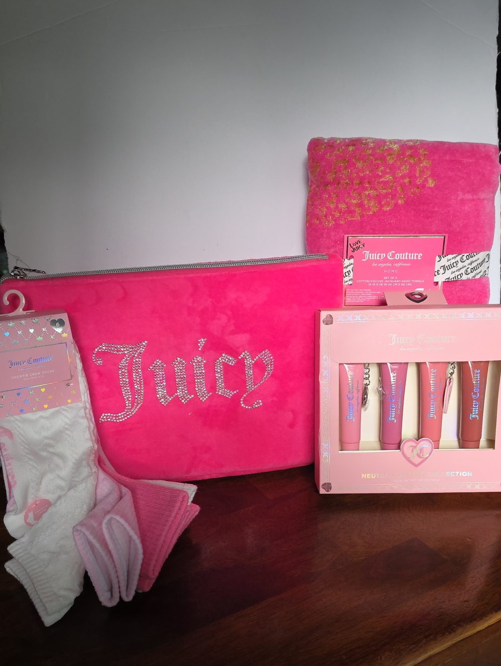 Juicy Couture Pink Hand Towel & Gift Set